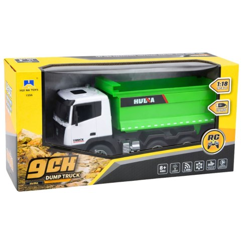 Wywrotka Ciężarówka Zdalnie Sterowana RC Huina Zielona 1:18