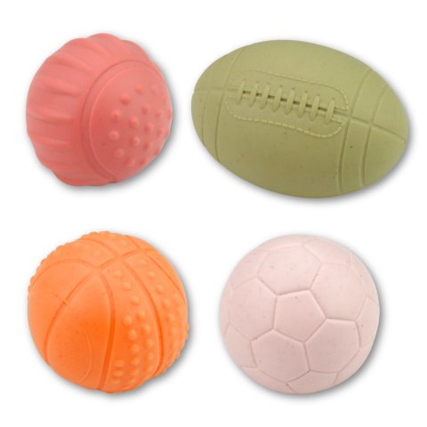 Zestaw Miękkie Zabawki Sensoryczne Piłeczki Piramidka Klocki 18 el.