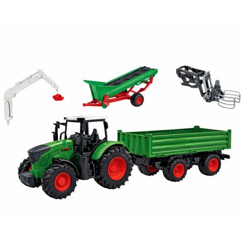 Zestaw Rolniczy Traktor z Przyczepą Zwierzęta Farmerzy Farma 45 el. LEAN Toys