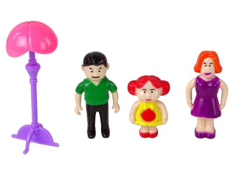 Domek Dla Lalek Mebelki Akcesoria Figurki Różowy LEAN Toys