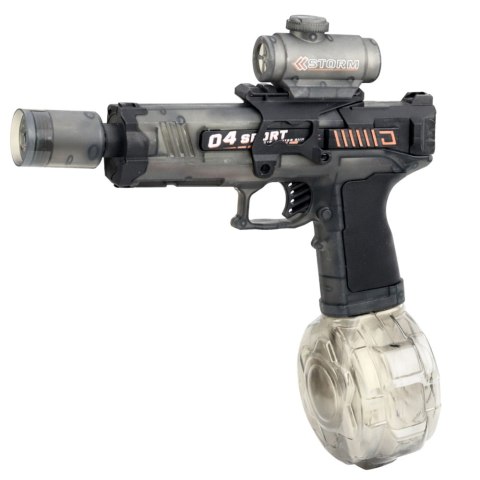 Elektryczny Karabin Pistolet Na Wodę Automatyczny Czarny Zasięg 7-9m 350 ml LEAN Toys