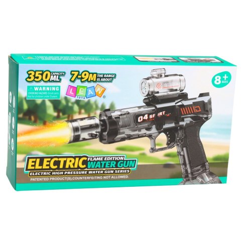 Elektryczny Karabin Pistolet Na Wodę Automatyczny Czarny Zasięg 7-9m 350 ml LEAN Toys