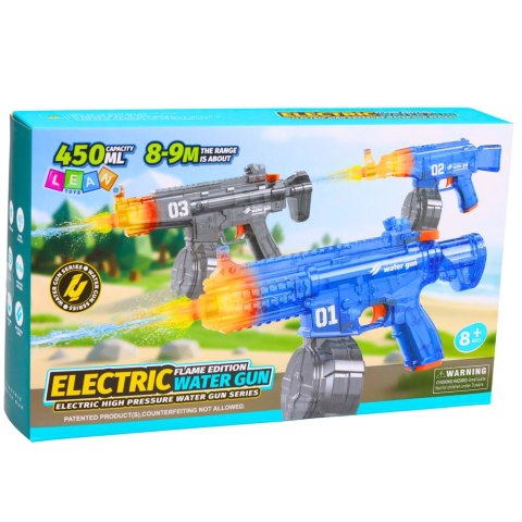 Elektryczny Karabin Pistolet Na Wodę Automatyczny Czarny Zasięg 8-9m 450 ml LEAN Toys