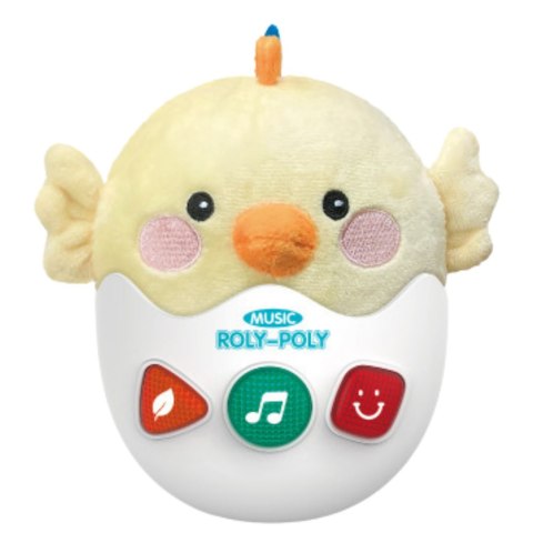 Interaktywna Wańka Wstańka Kurczak Światła Dźwięki Żółty LEAN Toys