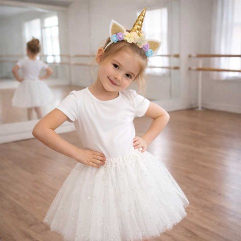 Kostium strój karnawałowy przebranie Jednorożec opaska + spódniczka tiulowa 3-6lat Kik Sp. z o. o. Sp. k.