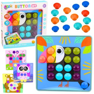 Kreatywne Puzzle Geometryczne Mozaika Układanka Edukacyjna Grzybki 53 el. LEAN Toys