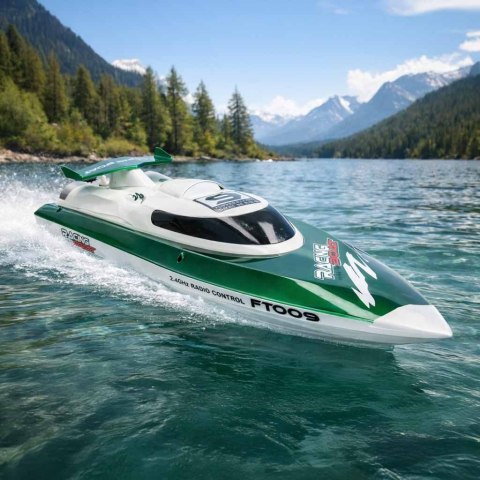 Łódź zdalnie sterowana na pilota RC FT009 zielona Kik Sp. z o. o. Sp. k.