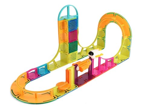 Magnetyczne Klocki Konstrukcyjne Podniebny Tor 61 Elementów LEAN Toys