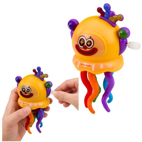 Nakręcana Zabawka Ośmiornica Klaun Jeździ Rusza Mackami