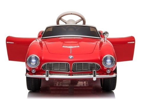 Auto na Akumulator BMW Retro Dla Dzieci Pilot LED MP3 Czerwone Lakierowane