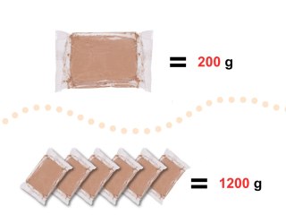 Glina rzeźbiarska masa do modelowania zapas do koła garncarskiego 1200g Kik Sp. z o. o. Sp. k.