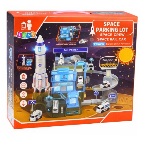 Kosmiczna Stacja Interaktywna Parking Rakieta Światła Dźwięki