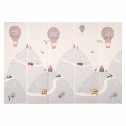 Mata edukacyjna piankowa dwustronna składana 150x200cm balony ulica Kik Sp. z o. o. Sp. k.