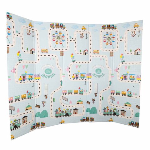 Mata edukacyjna piankowa dwustronna składana 150x200cm balony ulica Kik Sp. z o. o. Sp. k.