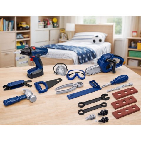 Zestaw Małego Majsterkowicza Skrzynka Narzędzia Wkrętarka 30 el. LEAN Toys