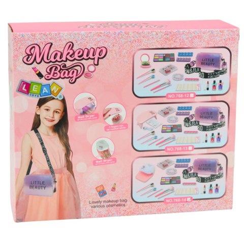 Zestaw Piękności Do Makijażu Paznokci Torebka Regulowana Akcesoria 20 el. LEAN Toys
