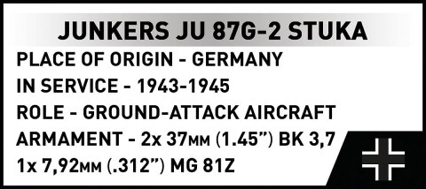 Klocki Junkers JU 87G-2 Stuka 571 klocki Cobi Klocki