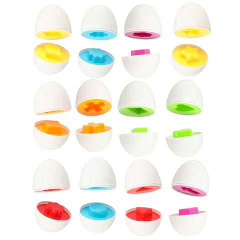 Układanka edukacyjna dopasuj kształty jajka 12 szt. kura Kik Sp. z o. o. Sp. k.