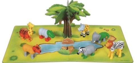 Zestaw Malblo Magnetic Mini Zwierzęta z dżungli