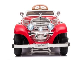 Auto Na Akumulator Mercedes Benz 540K Klasyk Premium LED MP3 Czerwony