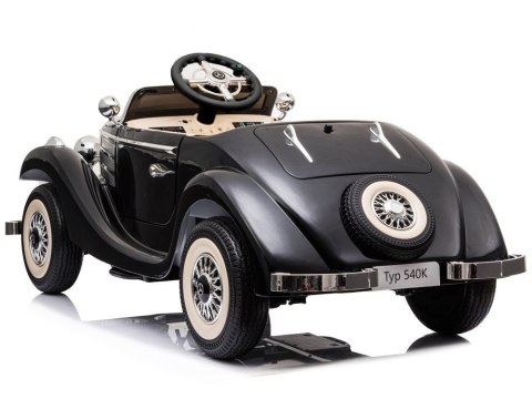 Auto Na Akumulator Mercedes 540K Klasyk Premium Światła LED MP3 Czarny