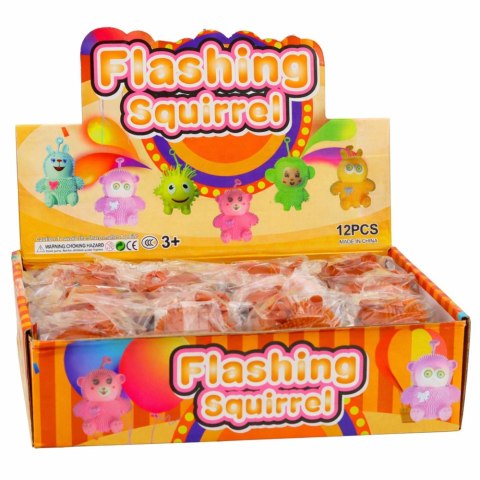 Gniotek Sensoryczny Do Odbijania Ściskania Kapibara Świecąca LED Brązowa LEAN TOYS