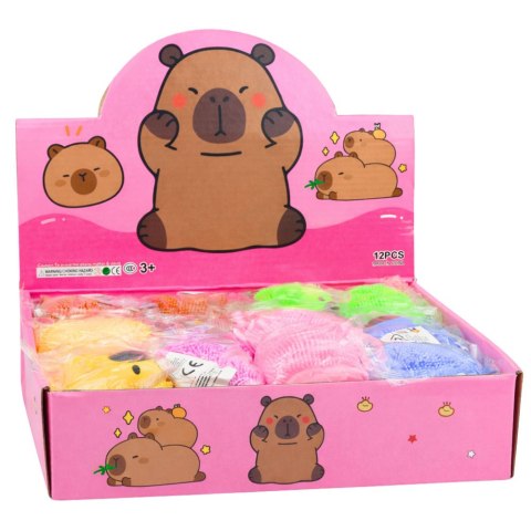 Gniotek Sensoryczny Do Odbijania Ściskania Kapibara Świecąca LED Mix Kolor LEAN TOYS