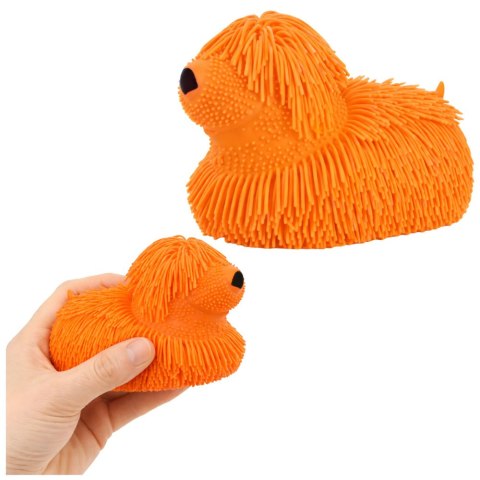 Gniotek Sensoryczny Do Rozciągania Ściskania Pies z Frędzlami Świecący LED LEAN TOYS