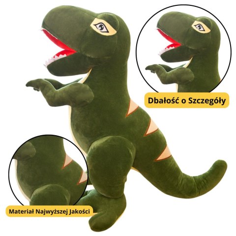 Pluszowa Maskotka Przytulanka Dinozaur Tyranozaur Zielony 35cm LEAN Toys