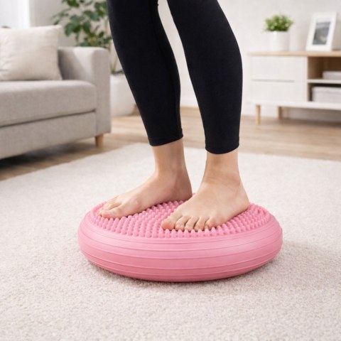 Poduszka Sensomotoryczna Do Ćwiczeń Dysk Równoważny Jeżyk Różowy 34 cm
