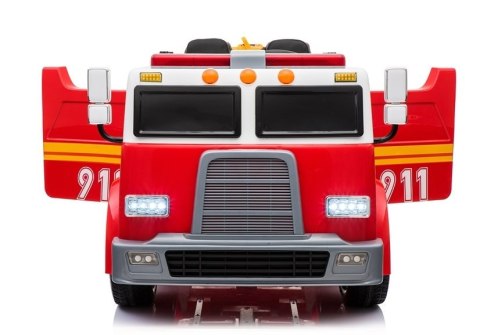 Wóz Strażacki na Akumulator Czerwony Dla Dzieci Pilot Sikawka LL911