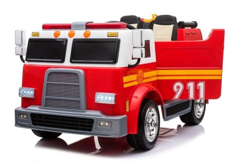 Wóz Strażacki na Akumulator Czerwony Dla Dzieci Pilot Sikawka LL911