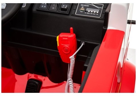 Wóz Strażacki na Akumulator Czerwony Dla Dzieci Pilot Sikawka LL911