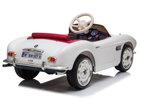 Auto na Akumulator BMW Retro Dla Dzieci Pilot Światło LED MP3 Białe