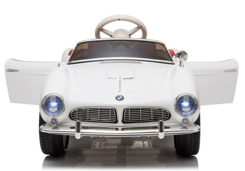 Auto na Akumulator BMW Retro Dla Dzieci Pilot Światło LED MP3 Białe