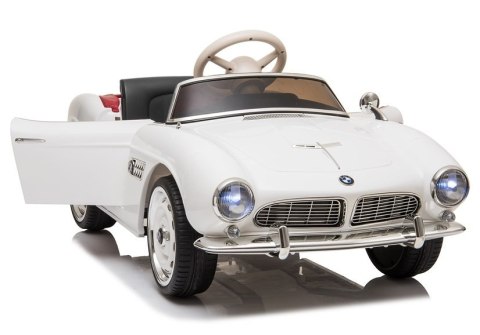 Auto na Akumulator BMW Retro Dla Dzieci Pilot Światło LED MP3 Białe