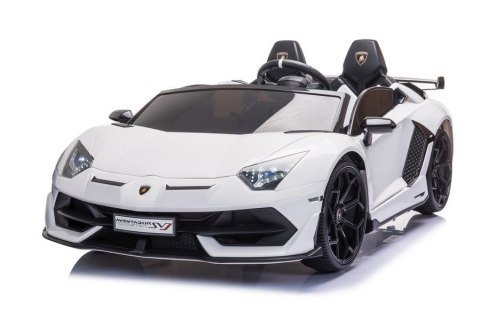 Auto na akumulator Lamborghini Aventador SX2028 LED MP3 Pilot Biały