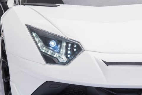 Auto na akumulator Lamborghini Aventador SX2028 LED MP3 Pilot Biały