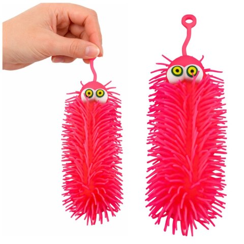 Gniotek Sensoryczny Do Odbijania Ściskania Stworek Z Frędzlami Świecący LED LEAN TOYS