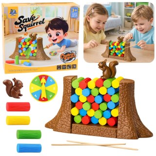 Gra Zręcznościowa Rodzinna Edukacyjna Ratuj Wiewiórkę Tarcza Losująca