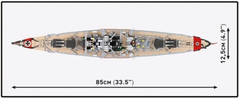 Klocki Battleship Bismarck 3204 klocków Cobi Klocki