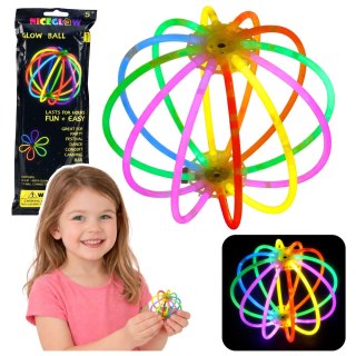 Podwójna Bransoletka Fluorescencyjna Z Motylkiem Świecąca Neon Stick LEAN TOYS