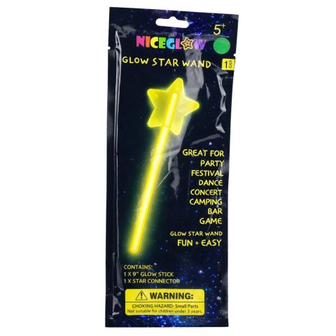 Różdżka Fluorescencyjna Gwiazda Świecąca W Ciemności Stick Neon 22cm LEAN TOYS