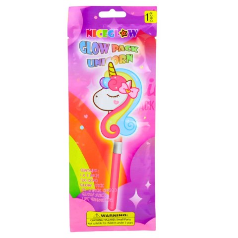 Różdżka Z Jednorożcem Fluorescencyjna Świecąca W Ciemnośći Neon Stick 25cm LEAN TOYS