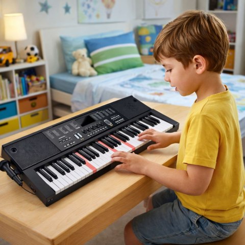 Keyboard Pianinko Elektryczne Z Mikrofonem 200 Brzmień 61 Klawiszy 78cm LEAN Toys