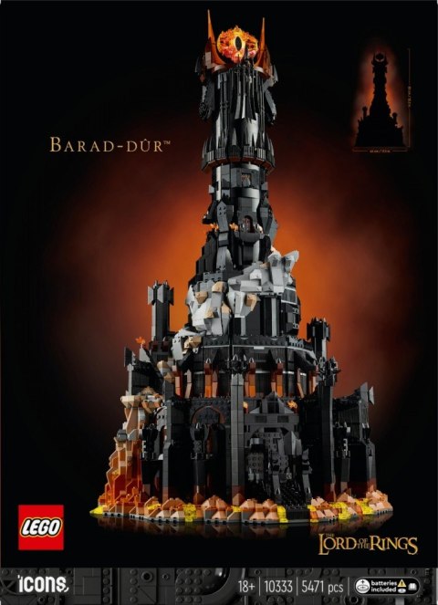 Klocki Icons 10333 Władca pierścieni: Barad-dur LEGO