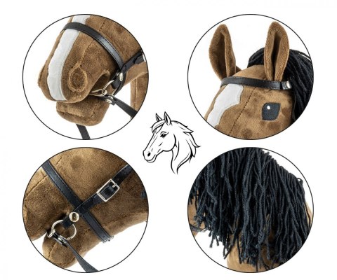 Koń na kiju Hobby Horse Dark Brown brązowy Milly Mally