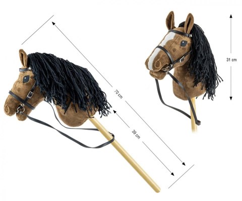 Koń na kiju Hobby Horse Dark Brown brązowy Milly Mally