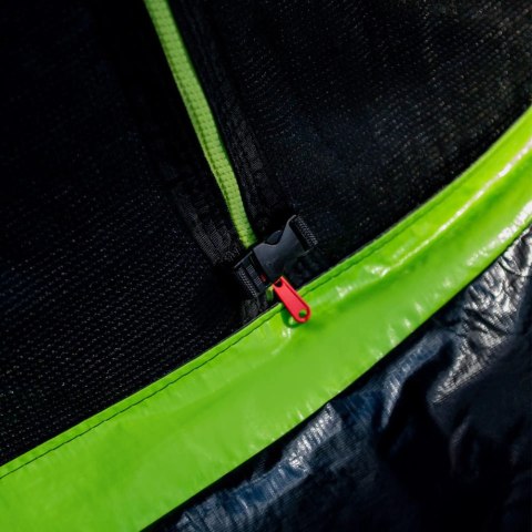 Trampolina Ogrodowa LEAN Z Siatką Wewnętrzną Czarno-Zielona 487CM 16FT