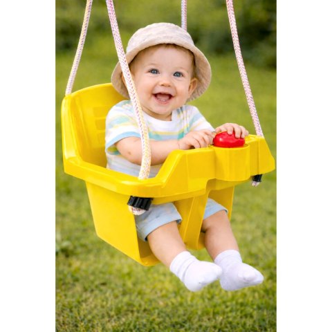 Huśtawka Kubełkowa Żółta Dla Dzieci 5237